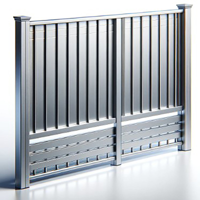 Προσαρμοσμένο 6063-T5 Powder Coating Marano Αλουμινίου Square Tube Φράχτης για Πρόσοψη / Μπαλκόνι
