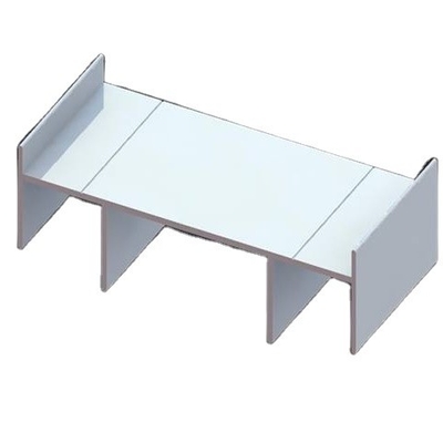 0.30 mm πάχος RAL9010 9016 Προφίλ αλουμινίου που καλύπτεται με σκόνη για παράθυρα και πόρτες