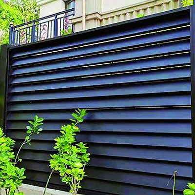 Φράχτης κήπου Grade 6000 Σειρά Μαύρη Powder Coated Aluminium Vertical Blade Φράχτης