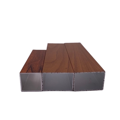 Αλουμινίου χρώματος Madera Tubo de Aluminio Grade 6000 Series Προφίλ αλουμινίου για παράθυρο