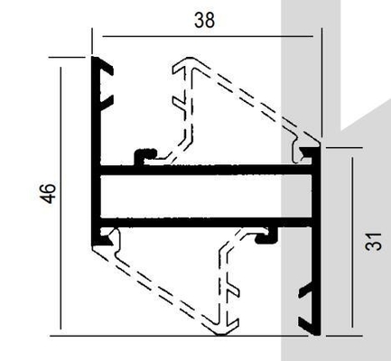 Η σειρά 7038 5020 3831 744 8025 της Κολομβίας Shengxin 6063 T5 Προφίλ εκτόνωσης αλουμινίου για πόρτες