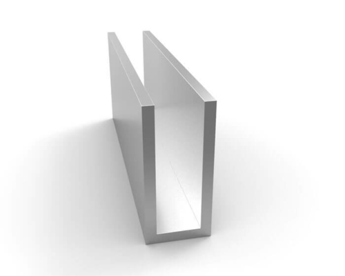 0.30mm πάχος Προσαρμοσμένο ανωδισμένο προφίλ αλουμινίου για γυάλινη περίφραξη σε σχήμα U