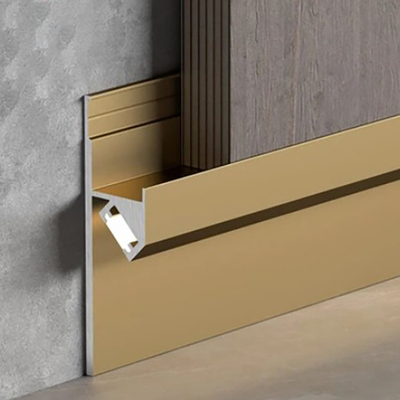 Επεξεργαστικό φινίρισμα αλουμινίου LED baseboard για προσαρμοσμένο τοίχο Skirting Board και το δάπεδο