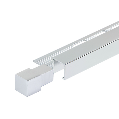 Αλουμινίου Chrome Square Box Section Tile Trim για 6063 Προφίλ δομής κράματος αλουμινίου