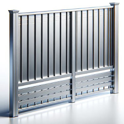 5.8-6.0M μήκος Προσαρμοσμένο 6063-T5 Powder Coating Αλουμινίου Φράχτης για το Ηνωμένο Βασίλειο