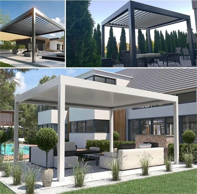 Προσαρμοσμένο χρώμα Αλουμινίου Post Beam Gutters Blade Louver Rolling Shutter για Pergola